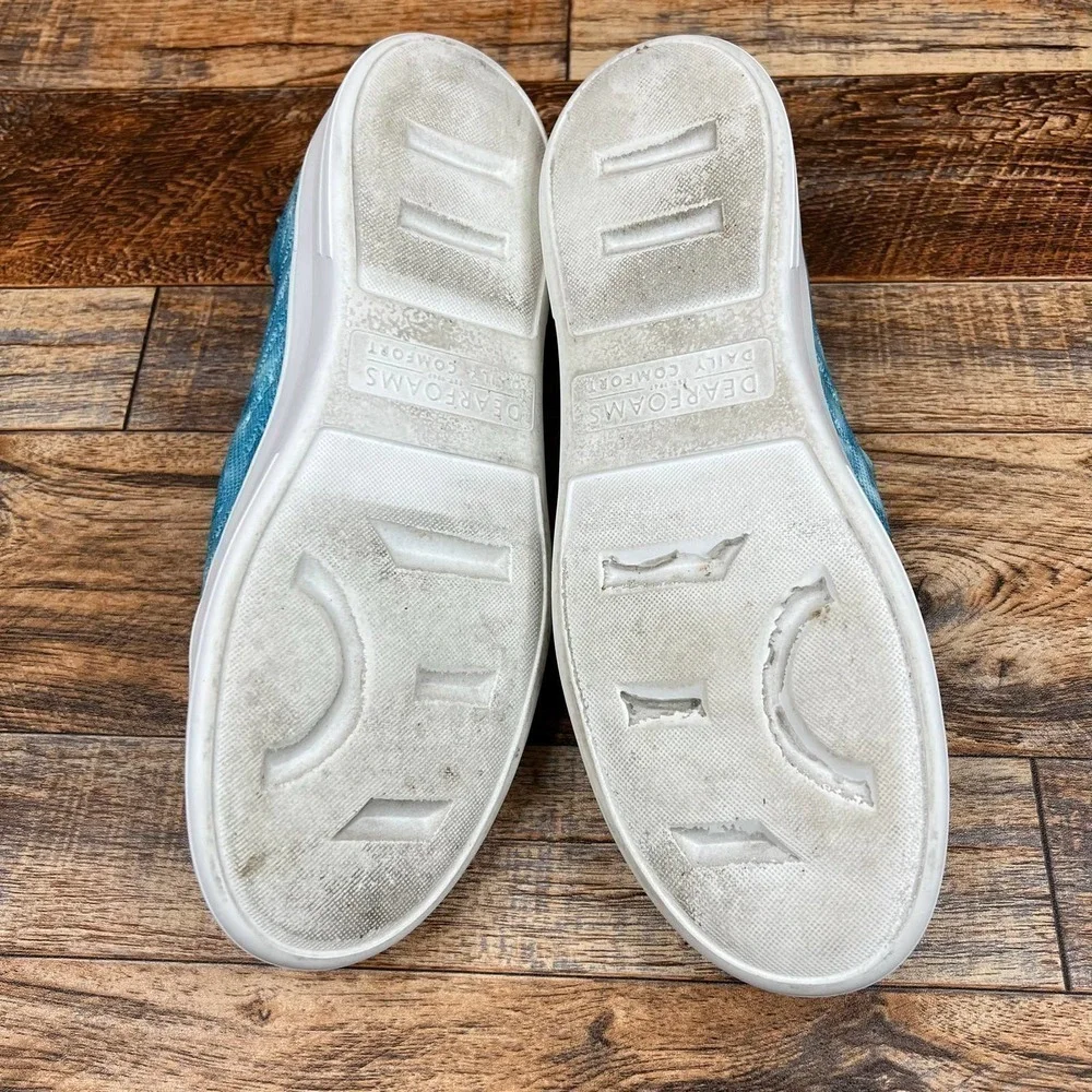 Blue Slip-On Women Shoes - Picture 7 of 8